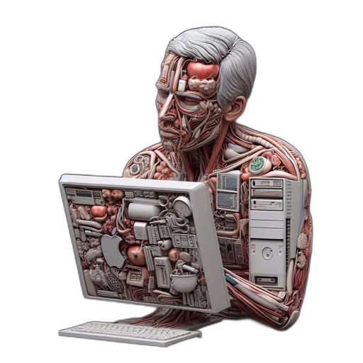 robot, furniture, face, cyberpunk transparent PNG cut-out