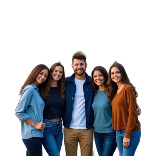 jacket, staff, hair, furniture transparent PNG cut-out