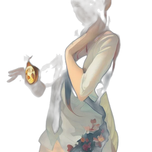 dress, mask, jewelry, staff transparent PNG cut-out