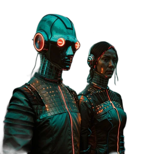 robot, mask, cyberpunk, concept art transparent PNG cut-out
