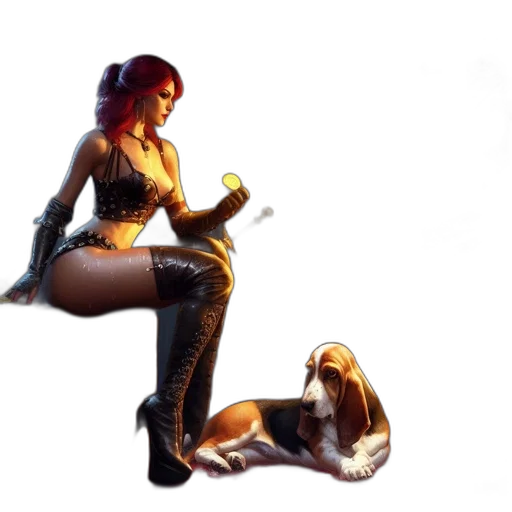 concept art, comic book art, fantasy art, 3d render transparent PNG cut-out