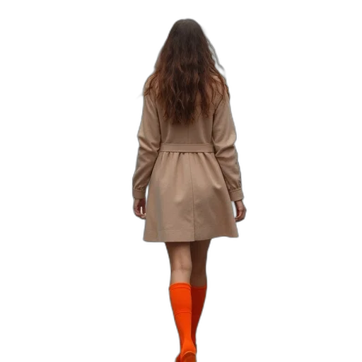 dress, shoes, jacket, staff transparent PNG cut-out