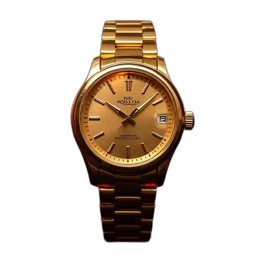 jewelry, golden, gold, timepiece transparent PNG cut-out
