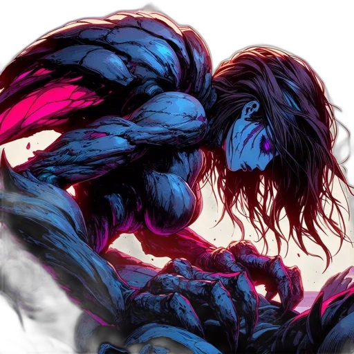 creature, hair, comic book art, concept art transparent PNG cut-out