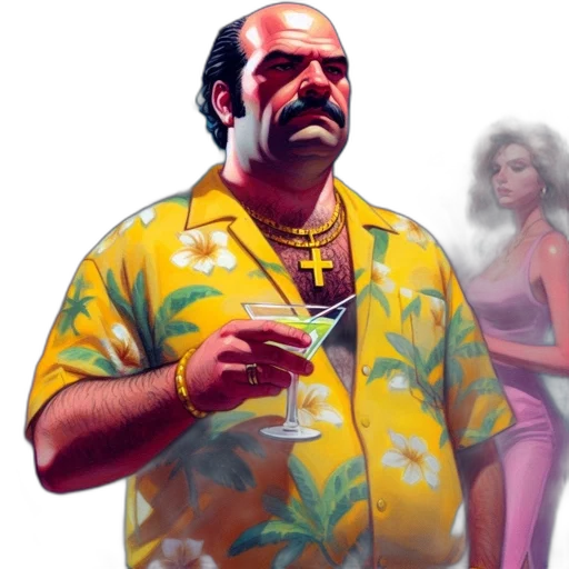 jacket, concept art, comic book art, vaporwave transparent PNG cut-out
