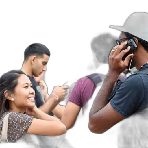 hat, group, young, adults transparent PNG cut-out