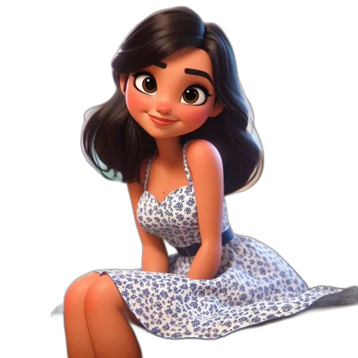 dress, cartoon, 3d render, concept art transparent PNG cut-out
