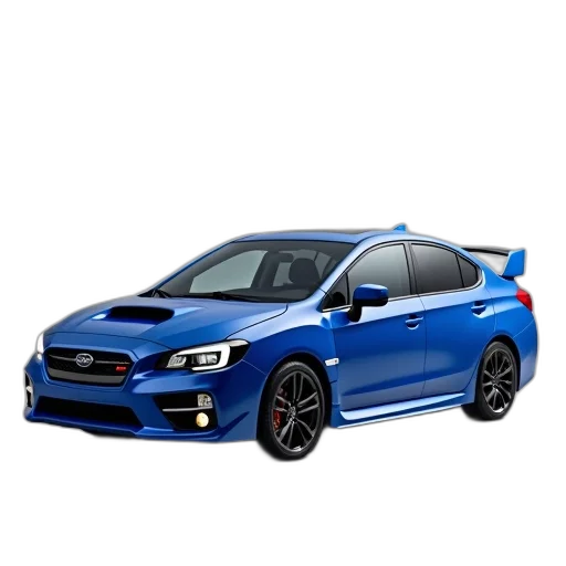 car, 3d render, photorealistic, blue transparent PNG cut-out