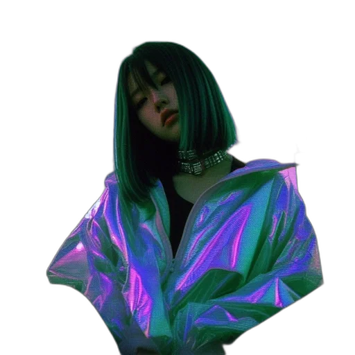 jacket, dress, creature, hair transparent PNG cut-out