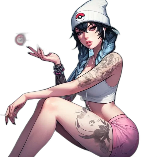 dress, hat, concept art, comic book art transparent PNG cut-out