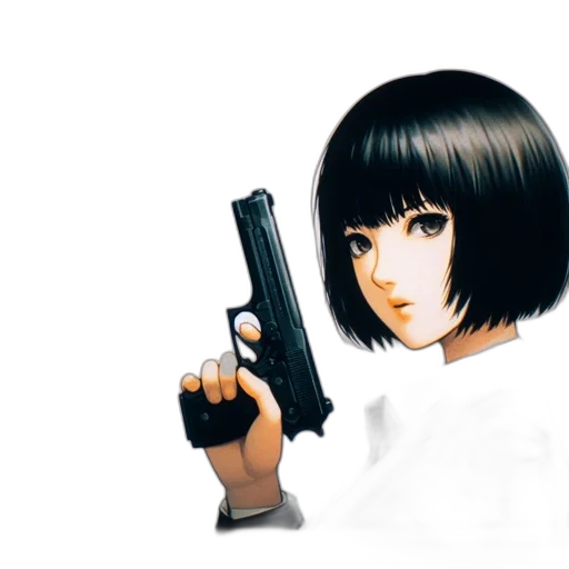 weapon, robot, face, staff transparent PNG cut-out
