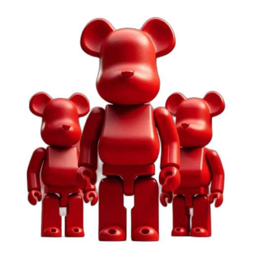 3d render, concept art, red, white transparent PNG cut-out