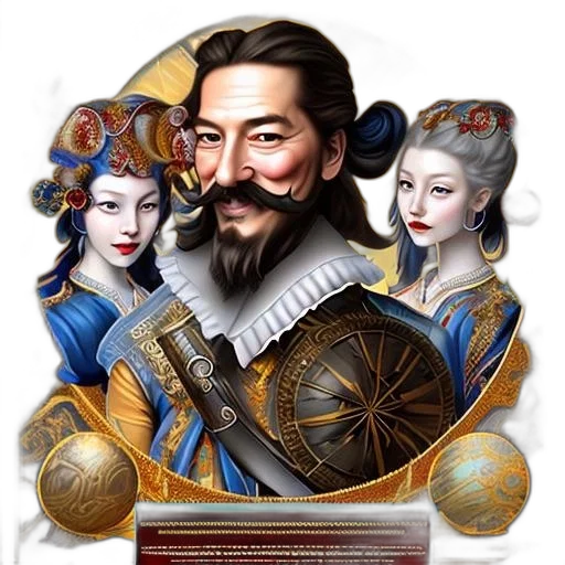 crown, sword, staff, face transparent PNG cut-out