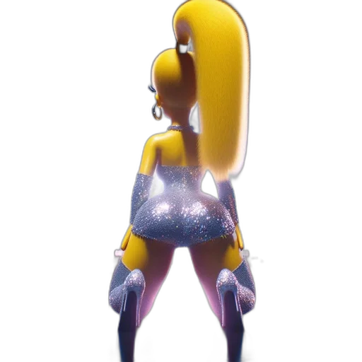 robot, dress, creature, staff transparent PNG cut-out