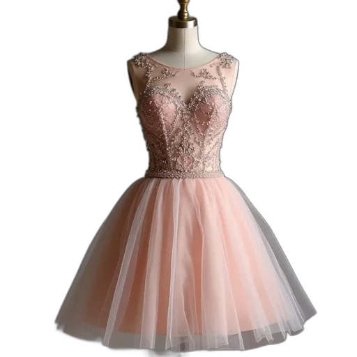 dress, 3d render, pastel, line transparent PNG cut-out