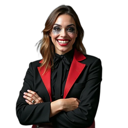 staff, jacket, face, jewelry transparent PNG cut-out