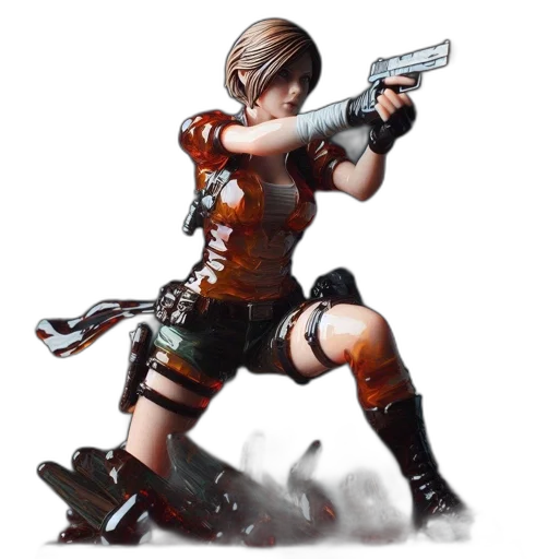 weapon, concept art, pixel art, cyberpunk transparent PNG cut-out
