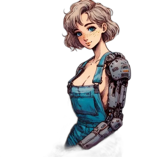 robot, dress, weapon, jacket transparent PNG cut-out