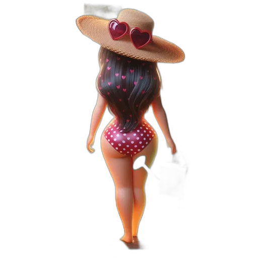 hat, dress, staff, jewelry transparent PNG cut-out