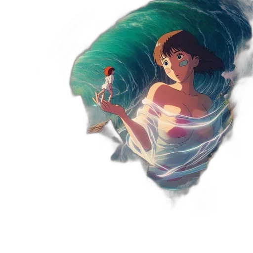 dress, hair, creature, sword transparent PNG cut-out