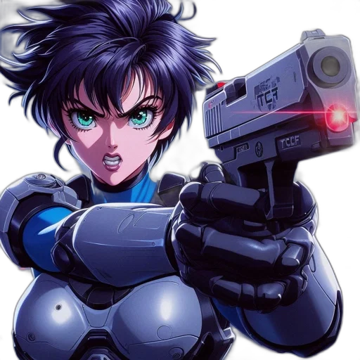 weapon, robot, anime, cyberpunk transparent PNG cut-out