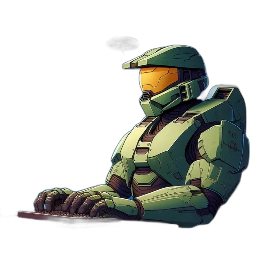robot, weapon, jacket, pixel art transparent PNG cut-out