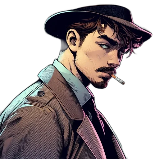 hat, comic book art, concept art, cartoon transparent PNG cut-out