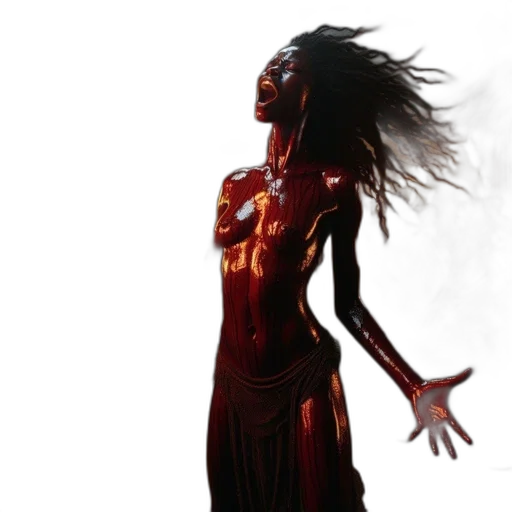 dress, creature, concept art, 3d render transparent PNG cut-out