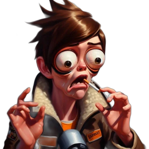 jacket, face, staff, creature transparent PNG cut-out