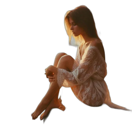dress, creature, hair, jewelry transparent PNG cut-out