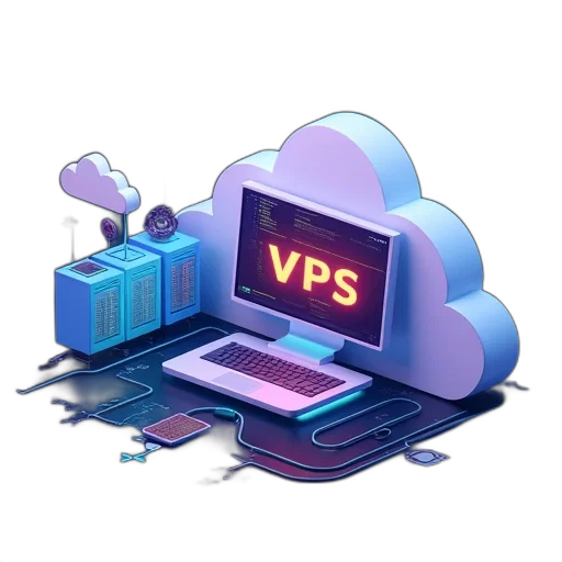 3d render, cloud, computer, server transparent PNG cut-out