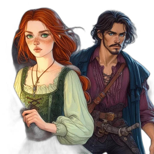 fantasy art, concept art, watercolor, comic book art transparent PNG cut-out