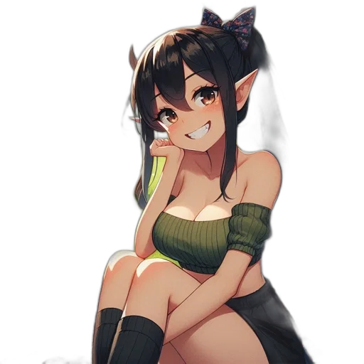 dress, staff, hat, weapon transparent PNG cut-out