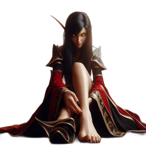 dress, dragon, sword, fantasy art transparent PNG cut-out