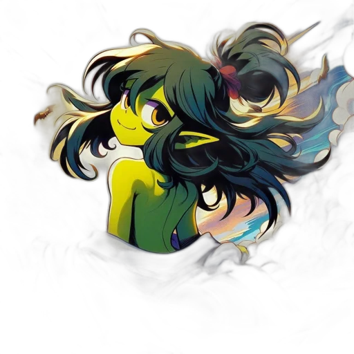 hair, mask, face, dragon transparent PNG cut-out