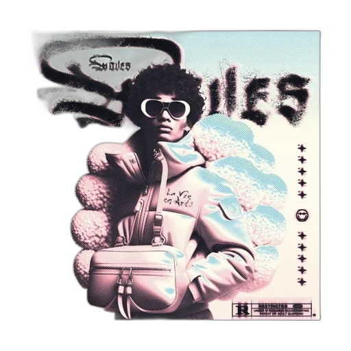 jacket, vaporwave, comic book art, person transparent PNG cut-out