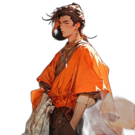 staff, jacket, weapon, mask transparent PNG cut-out