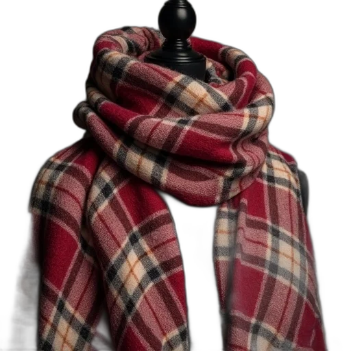red, scarre, wrapped, blanket transparent PNG cut-out