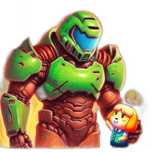 robot, weapon, creature, pixel art transparent PNG cut-out