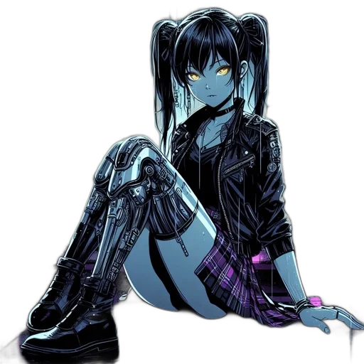 jacket, cyberpunk, comic book art, concept art transparent PNG cut-out