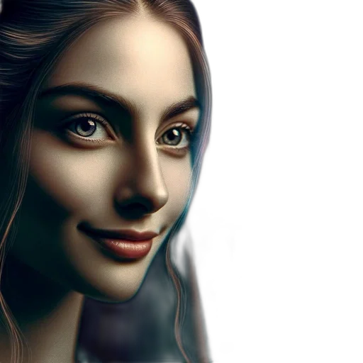 face, crown, jewelry, photorealistic transparent PNG cut-out