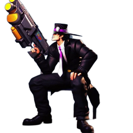 weapon, staff, hat, robot transparent PNG cut-out