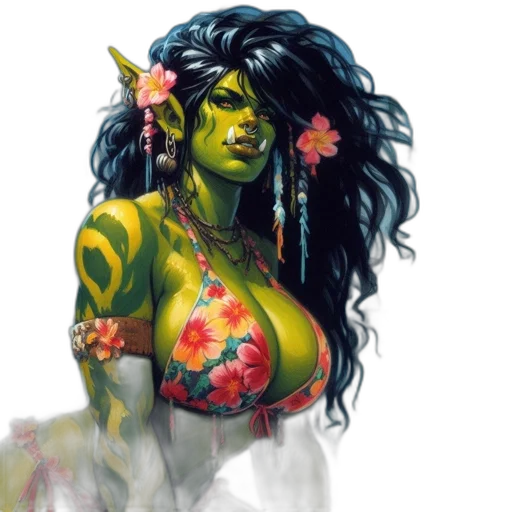 fantasy art, concept art, comic book art, watercolor transparent PNG cut-out