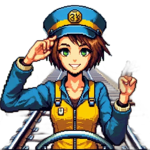 staff, hat, robot, car transparent PNG cut-out