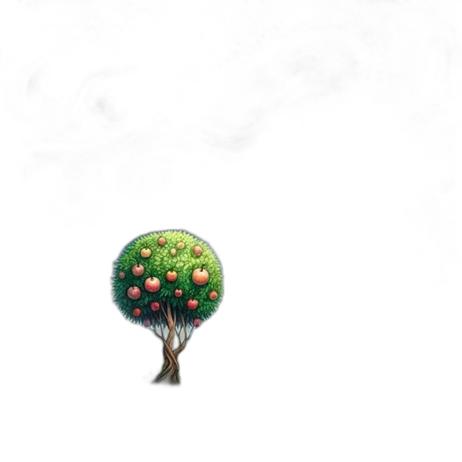 tree, crown, umbrella, staff transparent PNG cut-out