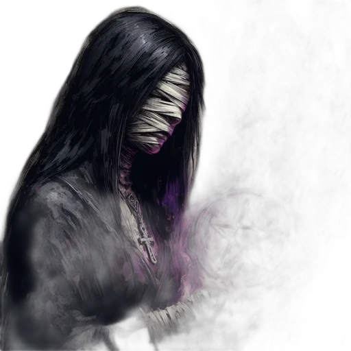 mask, face, creature, hair transparent PNG cut-out
