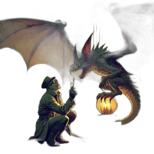 dragon, concept art, fantasy art, pixel art transparent PNG cut-out