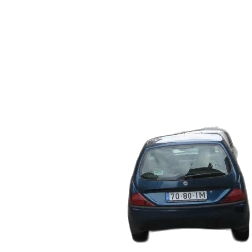 car, 3d render, photorealistic, blue transparent PNG cut-out