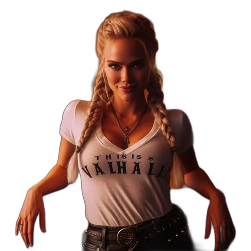 hair, weapon, dress, photorealistic transparent PNG cut-out