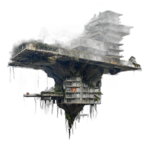 building, robot, concept art, cyberpunk transparent PNG cut-out
